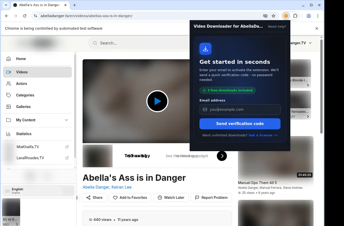 Abelladangertv Video Downloader browser extension screenshot 5
